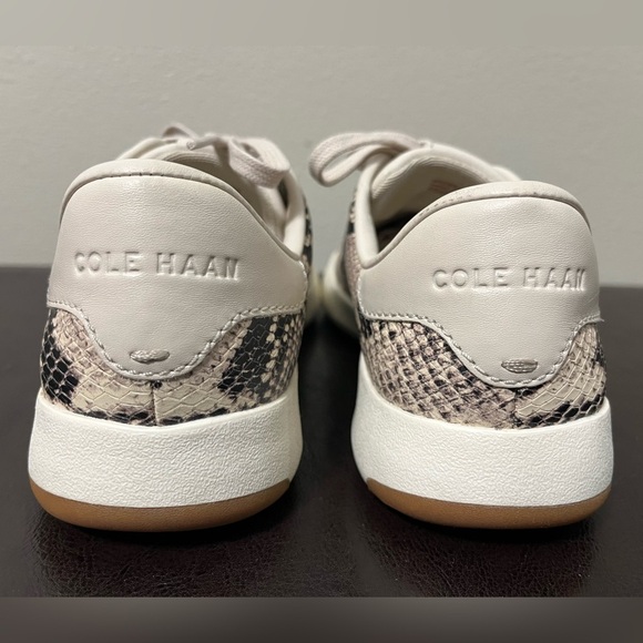 Cole Haan Grandpro Tennis Snake Print Lace Up Womens Beige Sneakers Shoe sz 9B - Picture 4 of 14